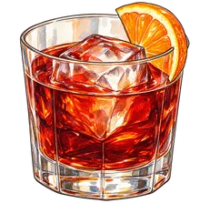 A negroni cocktail