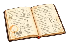 An open notebook